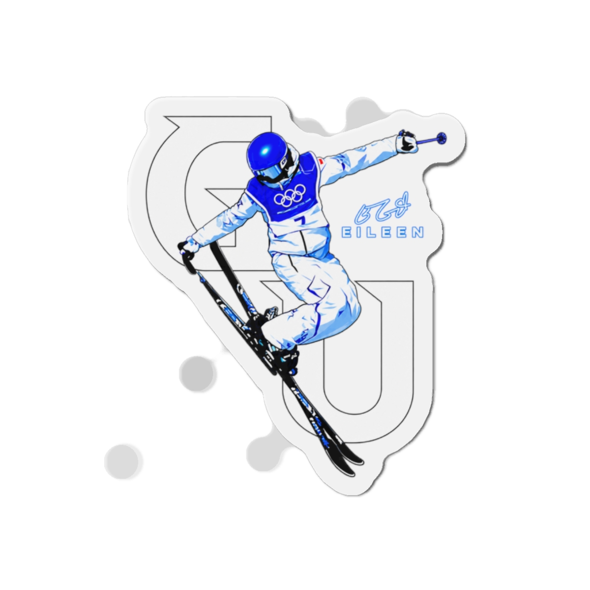 Eileen Gu Olympic Ski Magnet